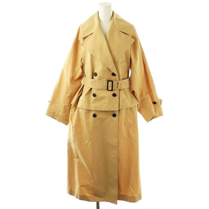 【中古】シクラス CYCLAS 2WAY トレンチコート スプリングコート ロング ショート ベルト付き 34 ベージュ レディース シクラス CYCLAS 2WAY トレンチコート スプリングコート ロング