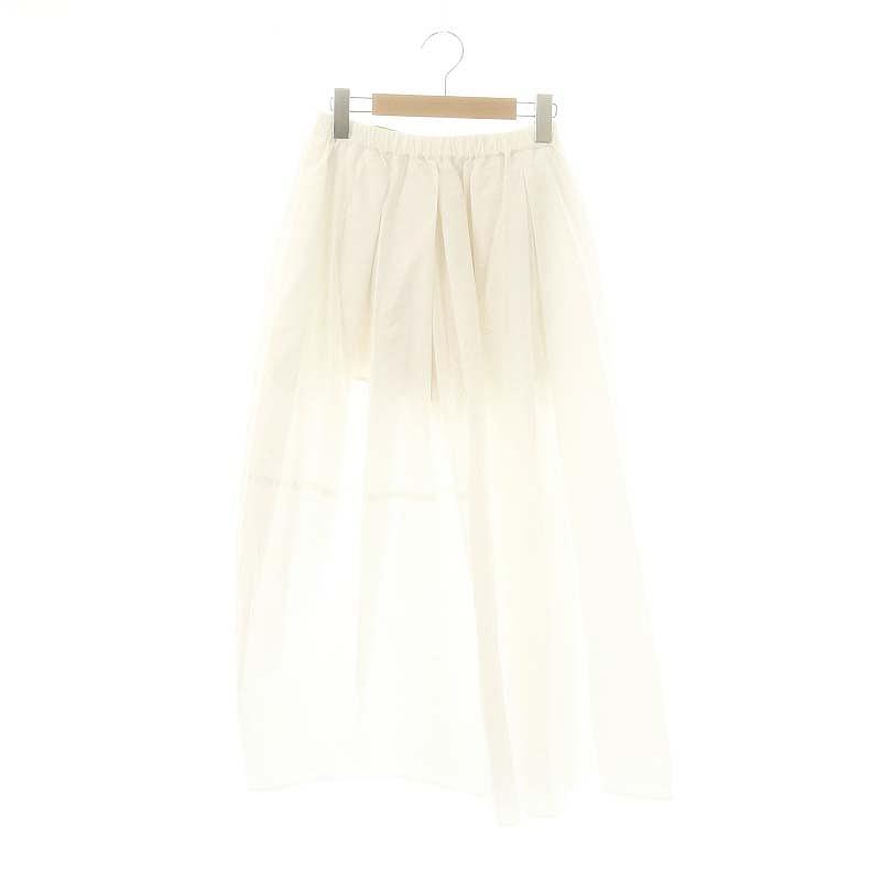 nagonstans フレアスカート ナゴンスタンス nagonstans 23SS asymmetry elastic tack skirt フレア