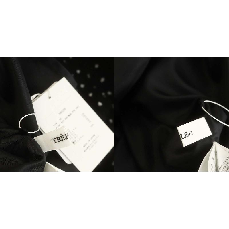 未使用品 トレフルプラスワン TREFLE+1 ドットツイードタックショート