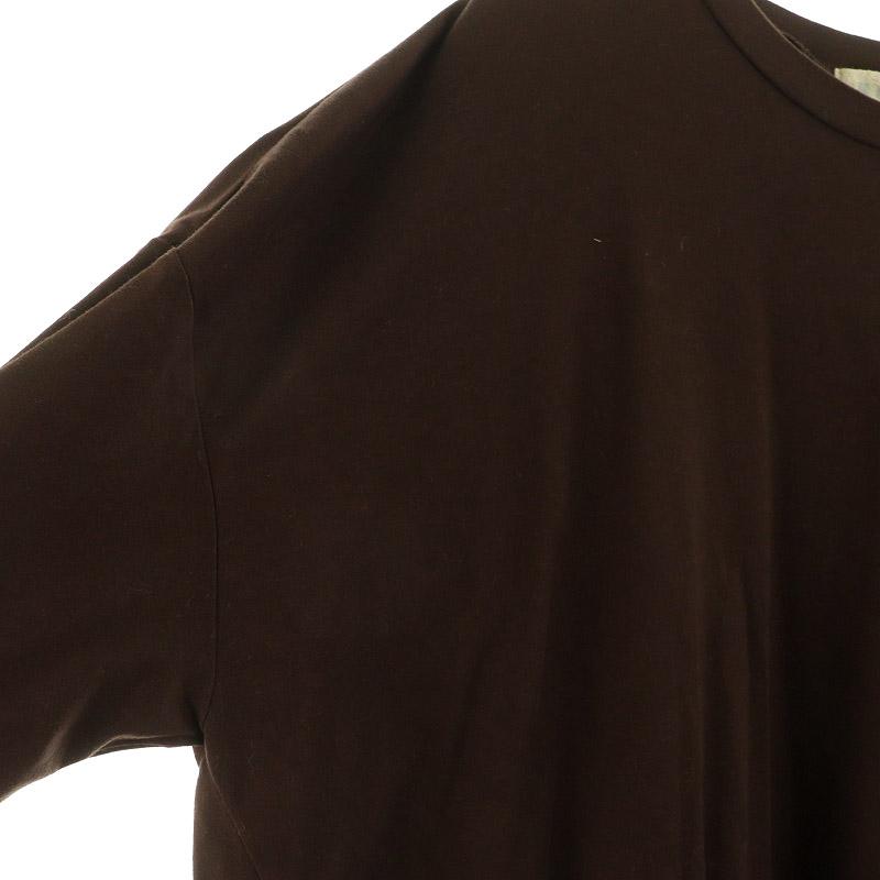 【BLAMINK】 ロングスリーブカットソー ブラウン34 SOLD}【Regular item】BLAMINK ブラミンク 吊裏毛ロゴロングスリーブ