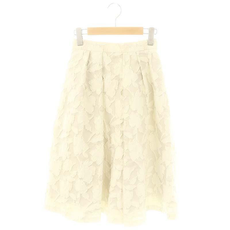 アナイ ANAYI フラワージャガードタックフレアスカート ロング 34 オフ  