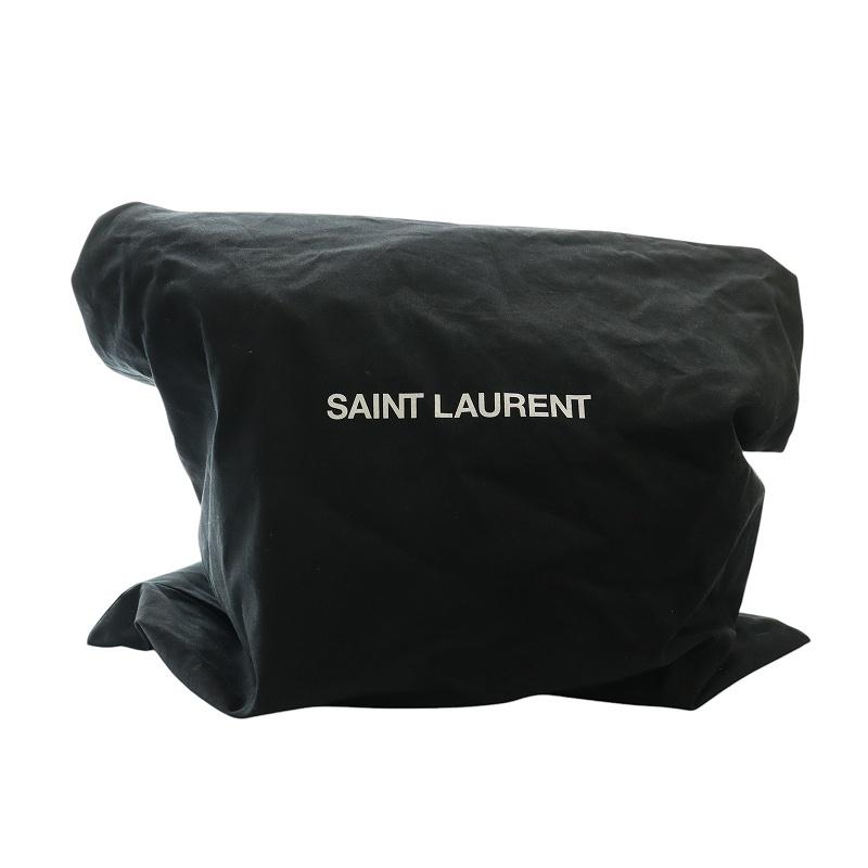 SAINT LAURENT ラタンとレザーのかごバッグ