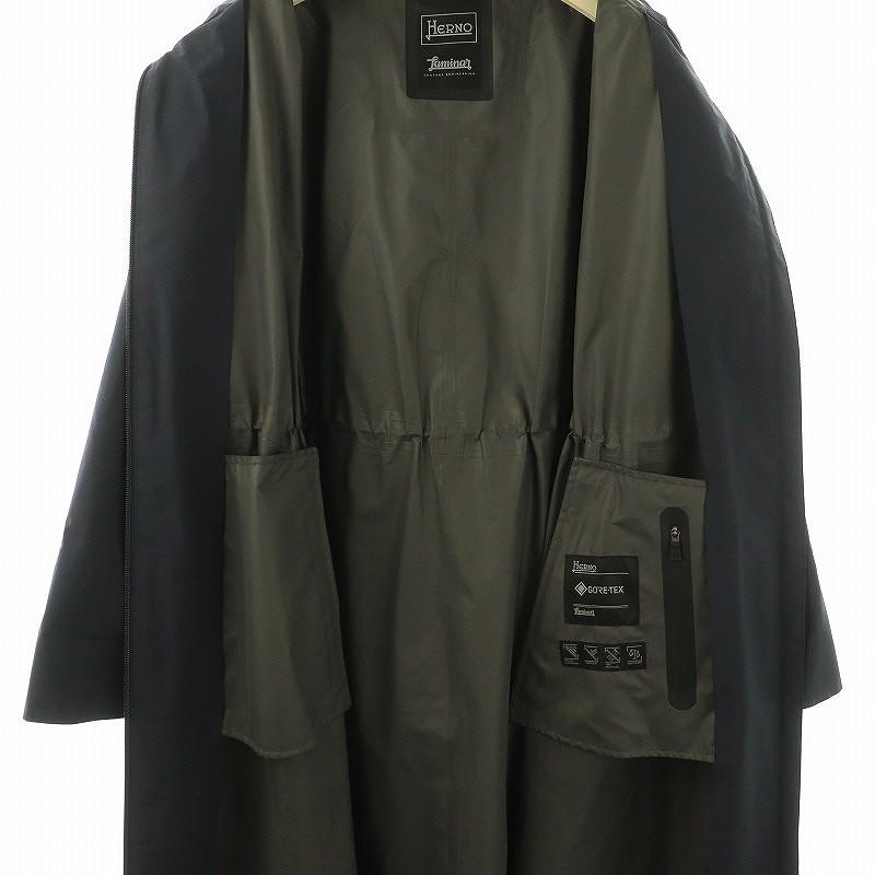 ヘルノ HERNO IM035DL Laminar GORE-TEX フーデットコート 36 紺 /MI  