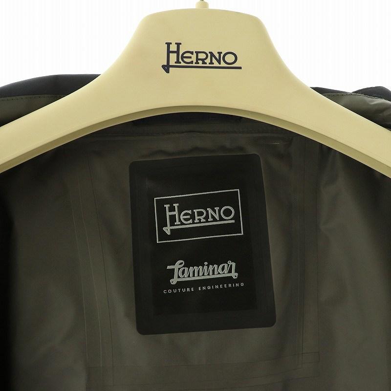 ヘルノ HERNO IM035DL Laminar GORE-TEX フーデットコート 36 紺 /MI  