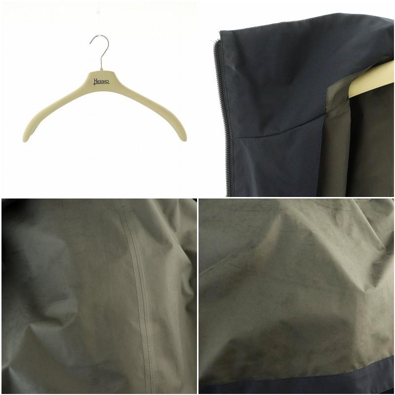 ヘルノ HERNO IM035DL Laminar GORE-TEX フーデットコート 36 紺 /MI  