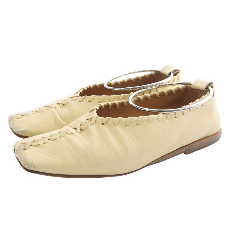 JIL SANDER フラットシューズ クリーム色