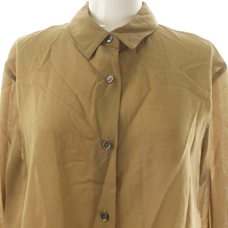 コンテ conte 24AW キュプラシルク シャツ ベージュ /MI □OS
