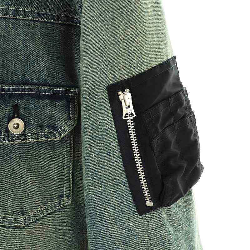 サカイ sacai Denim × Nylon Twill Jacket ドッキング デニム