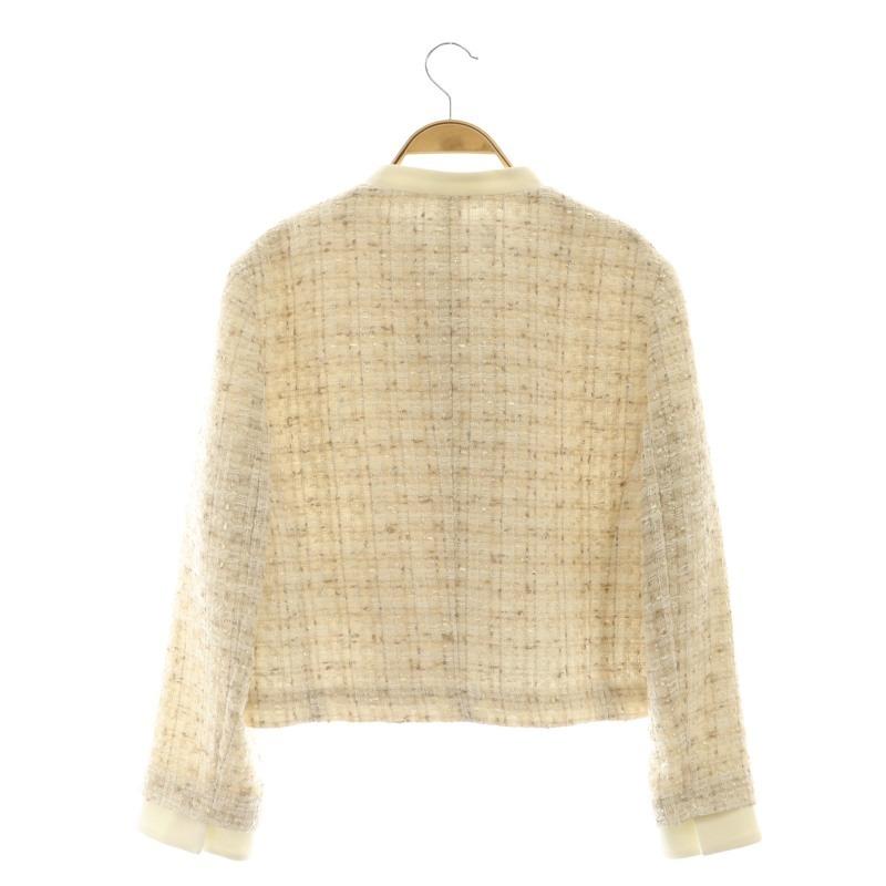 ZARA ザラ ビジューボタン ツイードジャケット 総裏地 EUR S