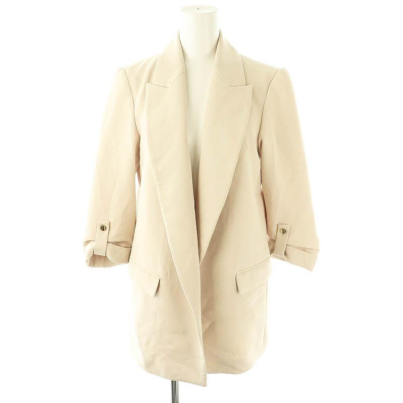 【ゴールド】ZARA ホワイト テーラードジャケット ゴールド様専用】ZARA ホワイト テーラードジャケット