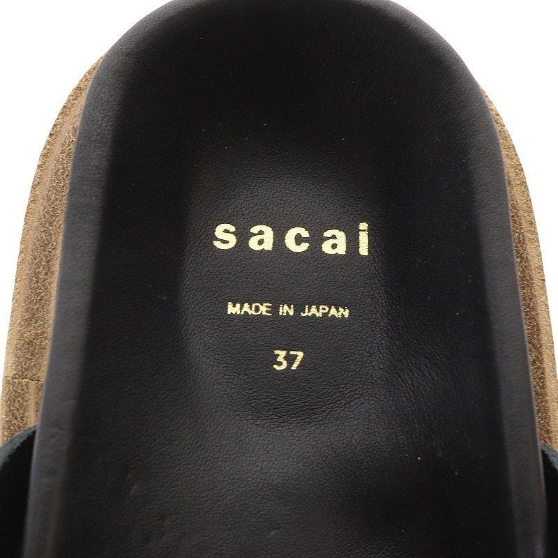 サカイ sacai トングサンダル プラットフォーム チェーン レザー 37  