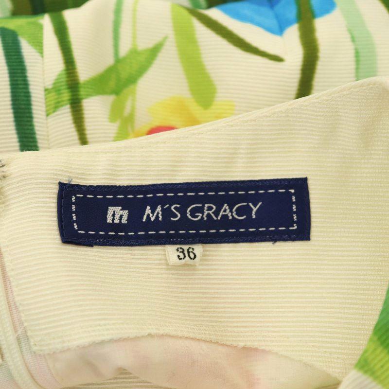 エムズグレイシー M'S GRACY 花柄 ノースリーブワンピース ひざ エムズグレイシー M'S GRACY 花柄 ノースリーブワンピース ひざ