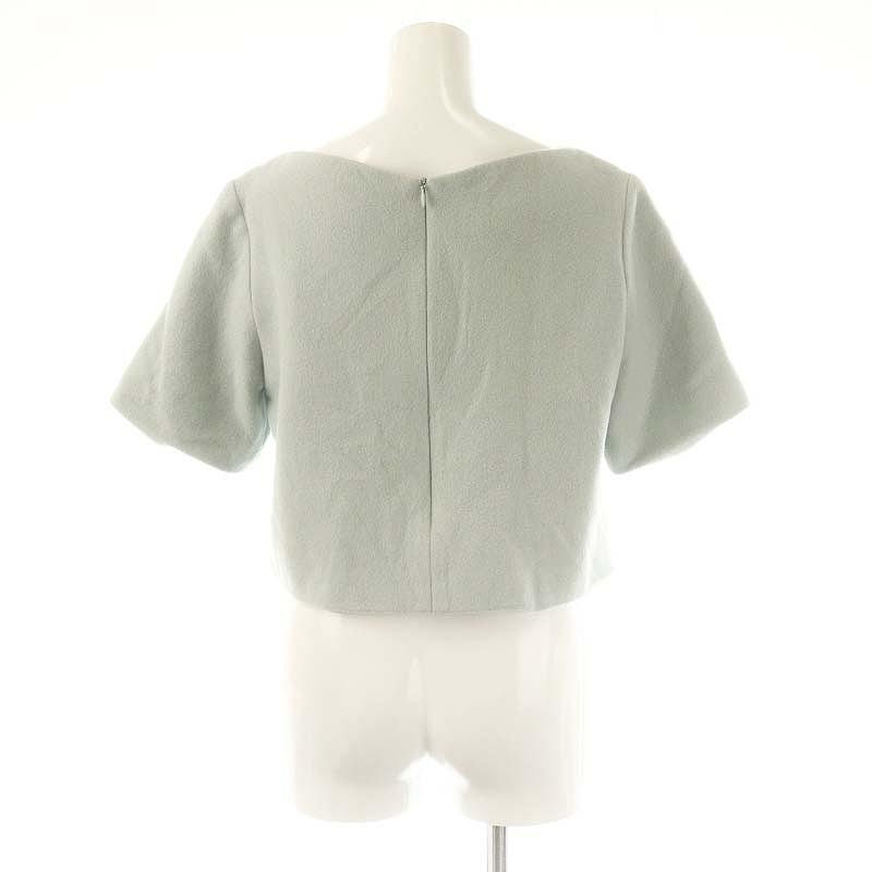 ルルウィルビー 24AW ビーバープルオーバーブラウス 半袖 Vネック 2 緑 ルルウィルビー Loulou Willoughby 24AW ビーバープルオーバー