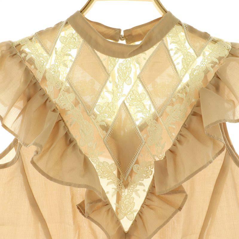 リリーブラウン Lily Brown エンブロイダリーレースブラウス