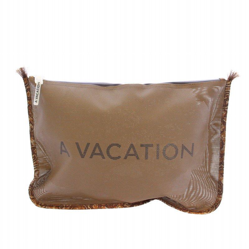 アヴァケーション A VACATION レターメッシュバッグ クラッチバッグ  