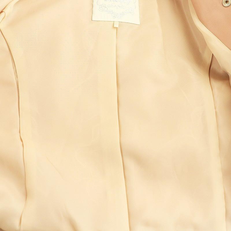 美品/現行モデル コーチ ラムレザージャケット ピンクベージュ