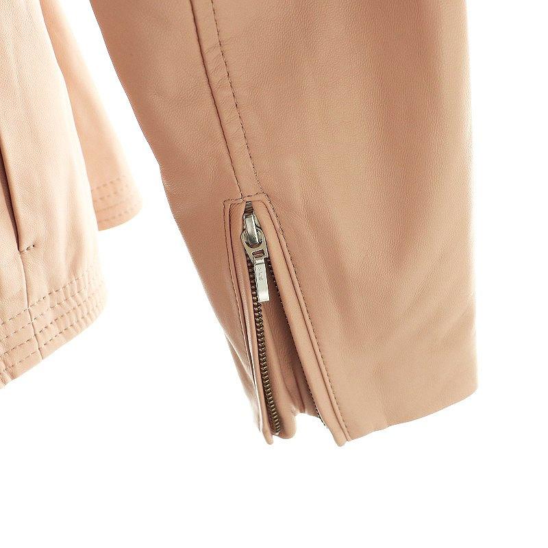 チェスティ Chesty ノーカラーラムレザージャケット ジップ