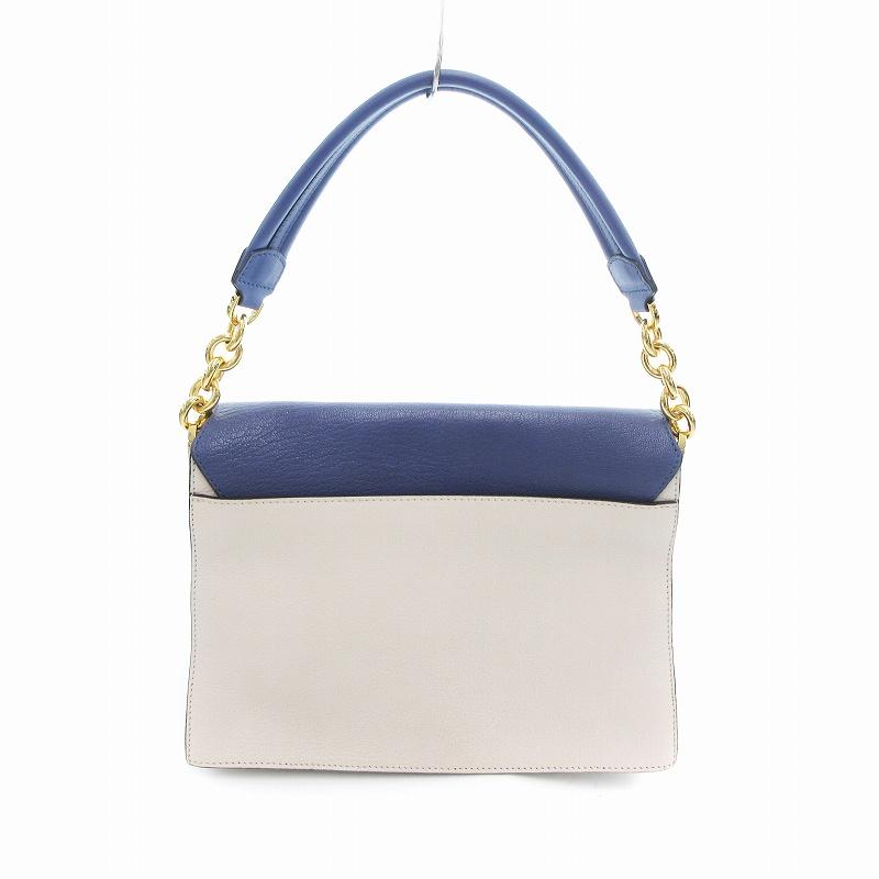FURLA フルラ DIVA ハンドバッグ ショルダー 2WAY レザー 青系