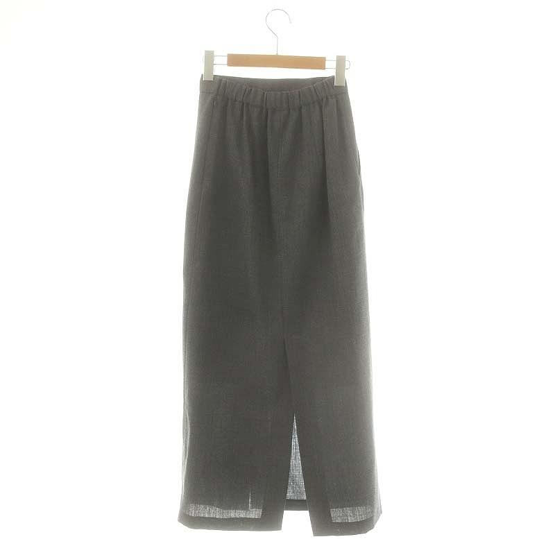 【中古】エンフォルド ENFOLD 24SS MINIMAL STRAIGHT SKIRT タイトスカート ロング 36 チャコールグレー レディース エンフォルド ENFOLD 24SS MINIMAL STRAIGHT SKIRT タイトスカート
