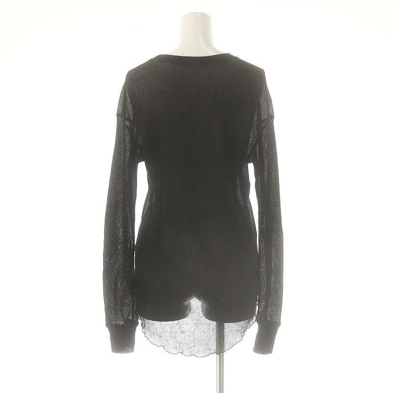 美品 24SS EVERYDAY I LIKE エブリデイアイライク ドゥーズィエムクラス Sheer Waffle Tシャツ ブラック レディース 古着 中古 USED ドゥーズィエムクラス DEUXIEME CLASSE エブリデイアイライク EVERYDAY