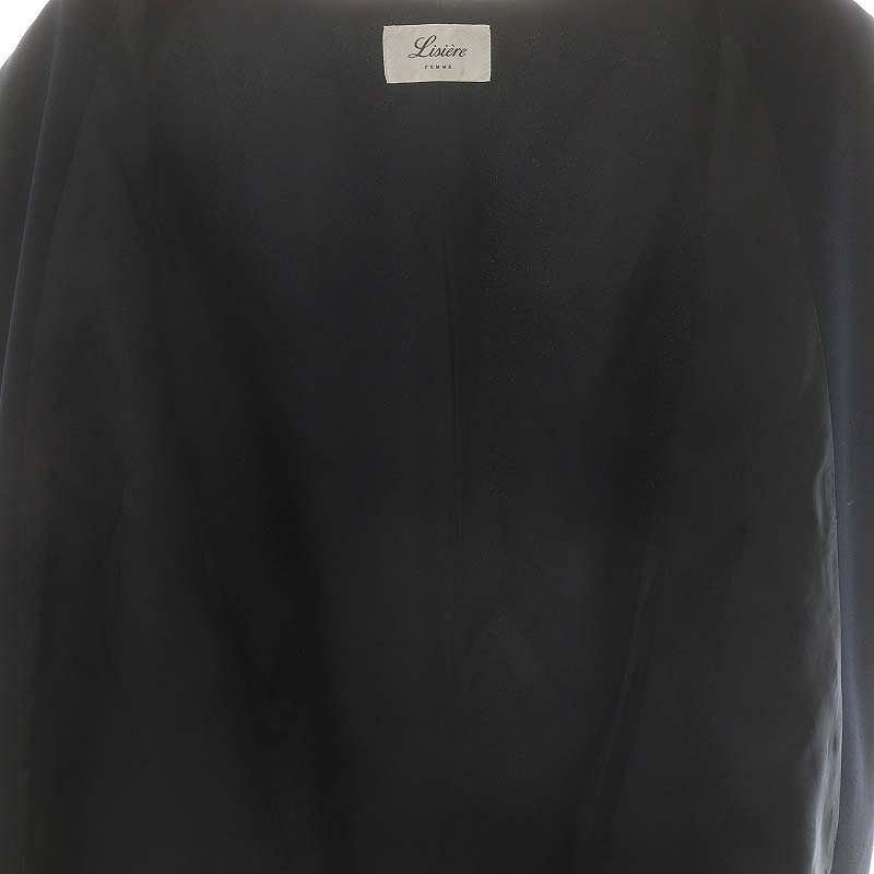 【中古】リジェール アパルトモン 24SS No Collar Relax Jacket ジャケット ノーカラー 36 濃紺 ■OS レディース Lisiere L'Appartement リジェール アパルトモン 24SS No Collar Relax
