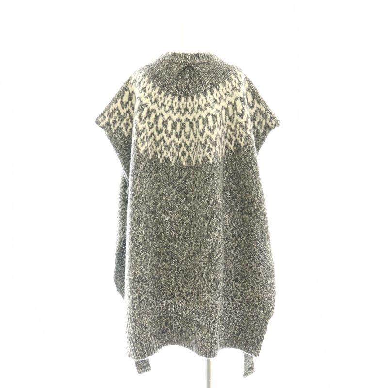 HYKE ロングニットベスト 美品 HYKE ハイク チルデンニットワンピース ベスト ロング Vネック