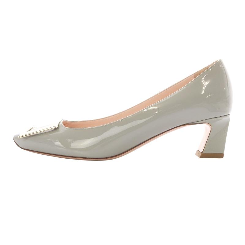 ロジェヴィヴィエ ROGER VIVIER トランペット パテントレザー パンプス 