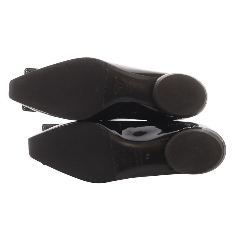 極美品✨ロジェヴィヴィエ ジュエルヒール パテントレザー バレリーナ パンプス 極美品✨ロジェヴィヴィエ ジュエルヒール パテントレザー バレリーナ