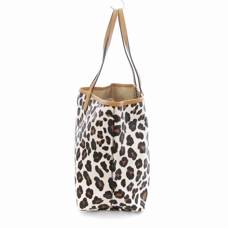 TORY BURCH（トリーバーチ） トートバッグ PVC レオパード柄 ベージュ