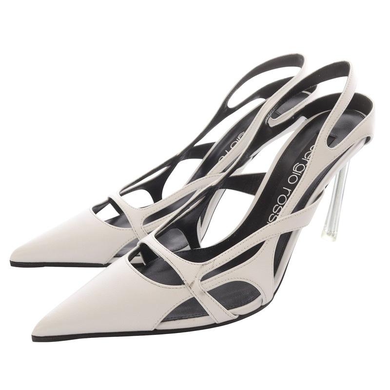 Sergio rossi セルジオロッシ カットアウトヒール パンプス ポイン  