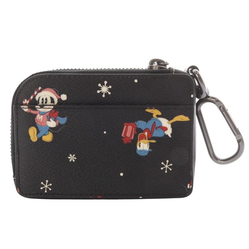 COACH コーチ Disney Lジップ キー ケース ホリデイ プリント