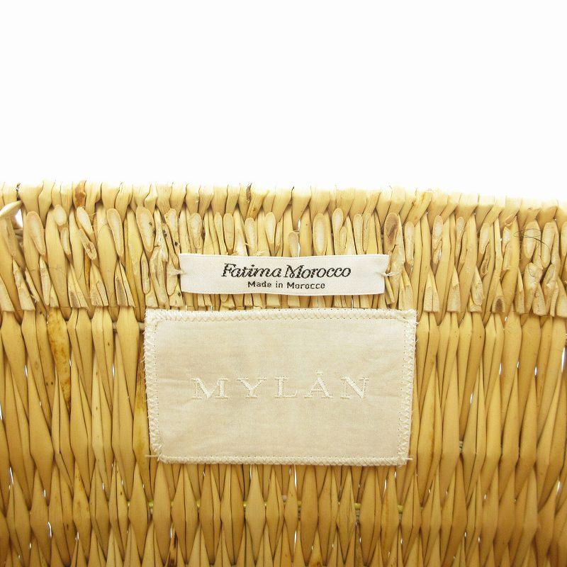 美品　MYLAN マイラン　かごバッグ　巾着付き 未使用品 マイラン MYLAN ×Fatima Morocco タグ付き カゴバッグ