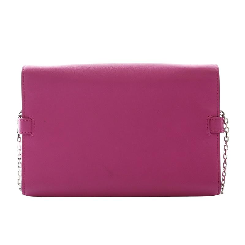 デルヴォー タンペート チェーンショルダー ウォレットバッグ レザー 紫 デルヴォー Delvaux タンペート チェーンショルダー ウォレットバッグ