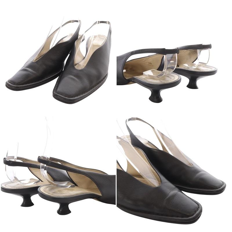 トッズ TOD'S マメ クロゴウチ スリングバックパンプス