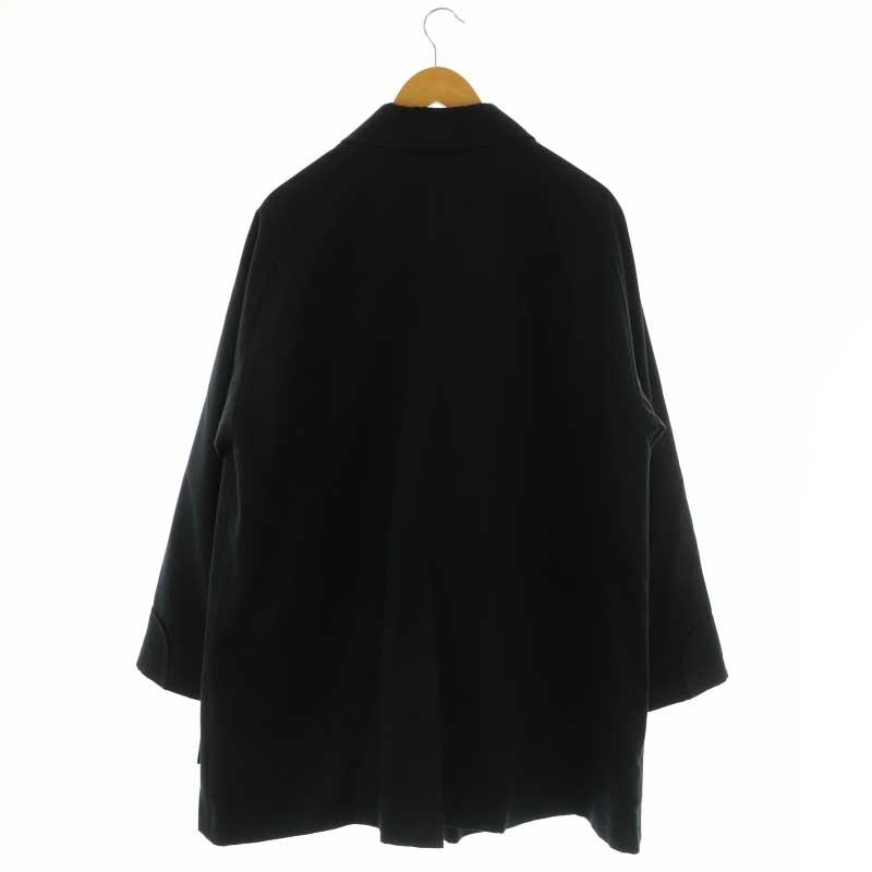 アプレッセ A.PRESSE 24SS Lining Detachable Silk Coat ライナー付き ショールカラーコート アウター シルク 2 紺 ネイビーの画像
