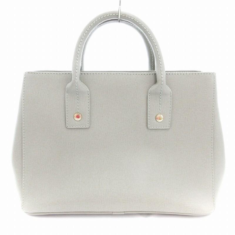 FURLA フルラ 美品 ハンドバッグ ショルダー 2WAY グレー /AE