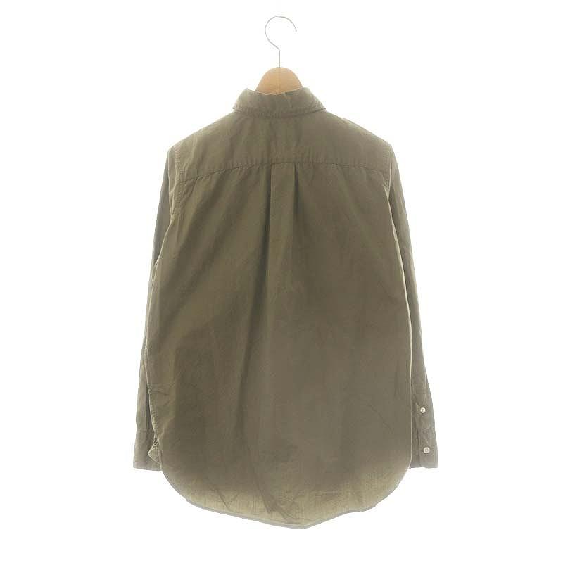 美品 マディソンブルー バックサテン ロングスリーブシャツ カーキ 02 美品 マディソンブルー バックサテン ロングスリーブシャツ