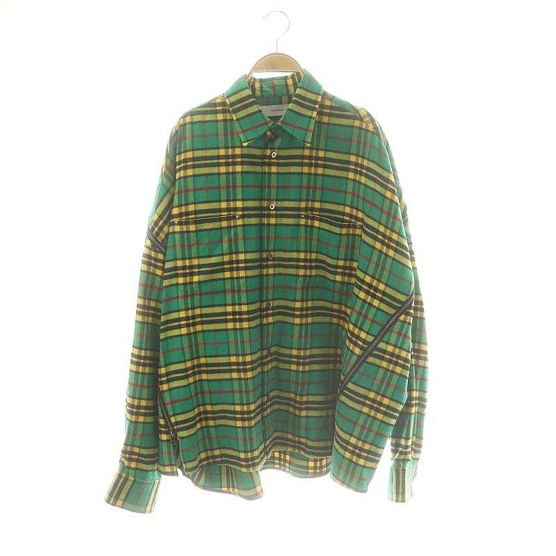 FACETASM（ファセッタズム）　レイヤードベスト　4（Mサイズ） カーキ FACETASM（ファセッタズム）の「FACETASM ZIPPER SWEAT