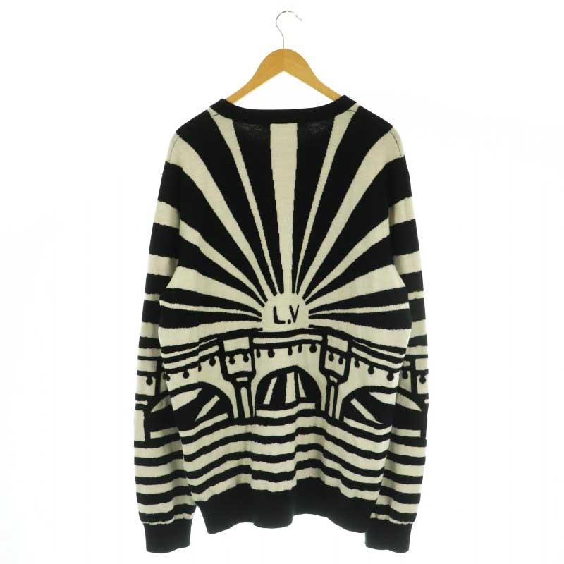 LOUIS VUITTON ネックロゴ ハイネック カットソー 長袖 白 L