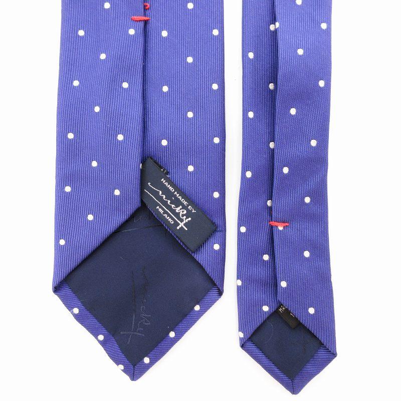 【未使用】Nicky ニッキー　ネクタイ　レジメンタル　タグ付き ニッキー NICKY ネクタイ レギュラータイ ドット柄 シルク 青 ブルー