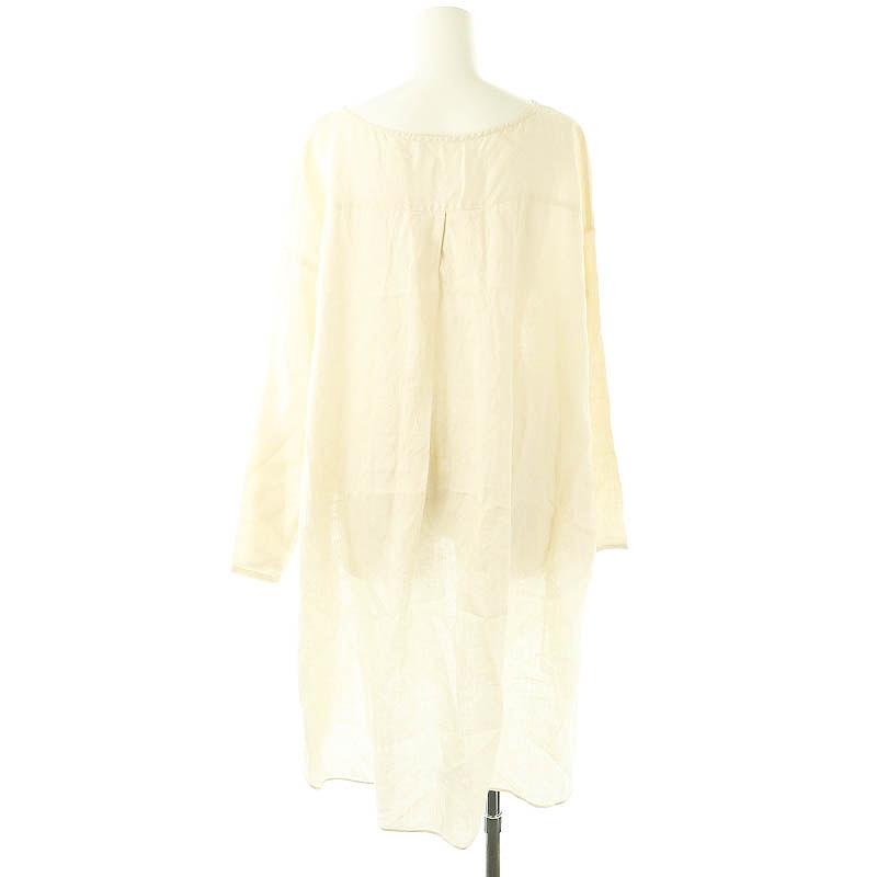 【中古】ビアズリー ガリャルダガランテ 23SS コクーン ブラウス チュニック リネン F 生成り ■OS レディース ビアズリー BEARDSLEY ガリャルダガランテ 23SS コクーン ブラウス