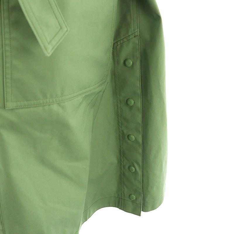 【中古】ドゥロワー Drawer ギャバジン フードジレ ベスト ロング 前開き 36 オリーブ /NR ■OS ■SH レディース ドゥロワー Drawer ギャバジン フードジレ ベスト ロング 前開き 36