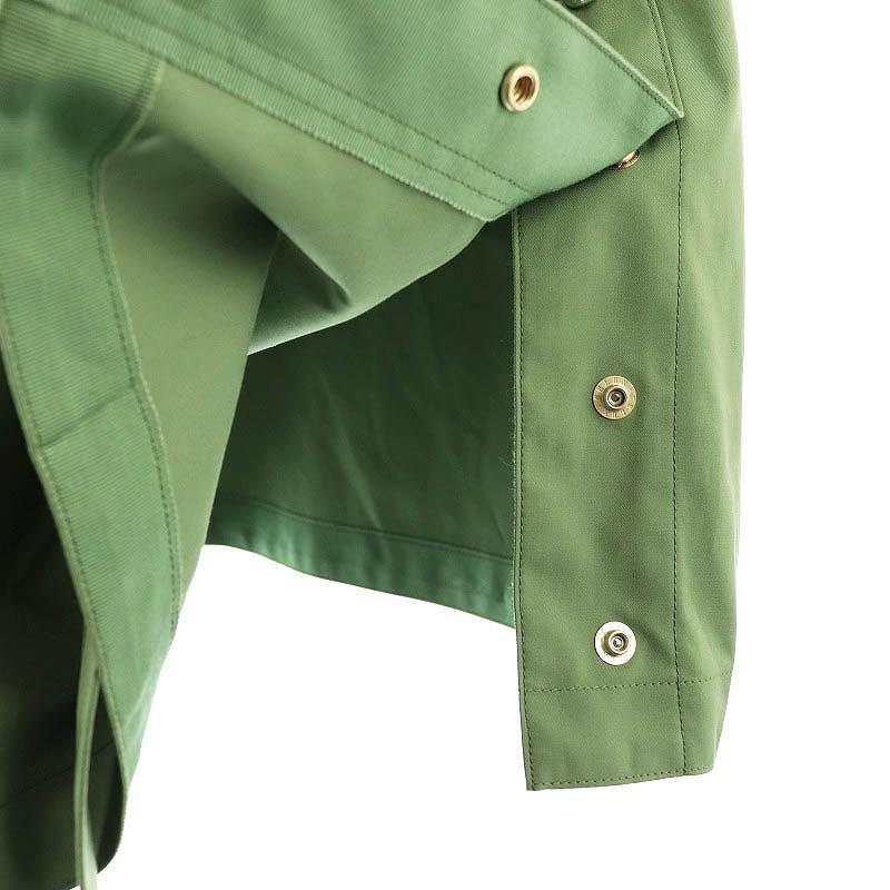 ドゥロワー Drawer ギャバジン フードジレ ベスト ロング 前開き 36