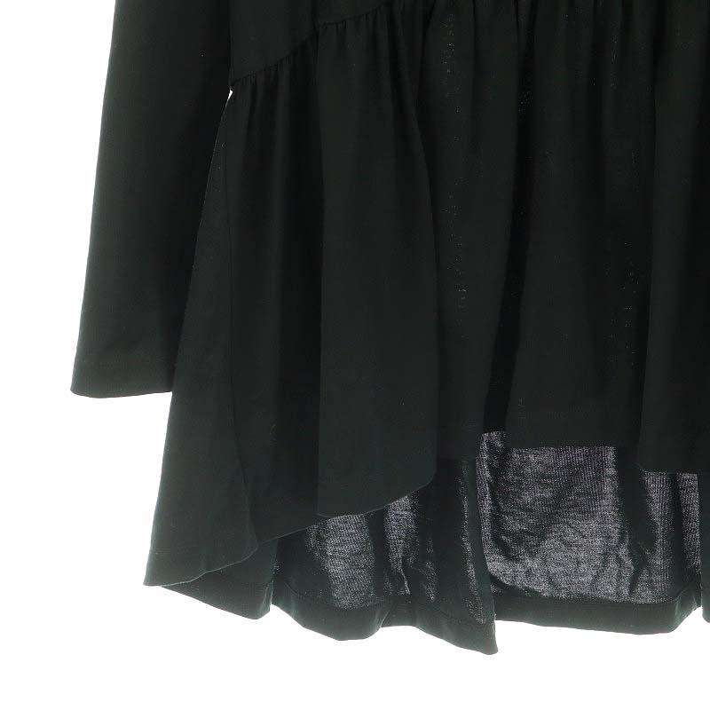 2023AW 美品 ルフィル ペプラムボーダートップス チュニック 黒