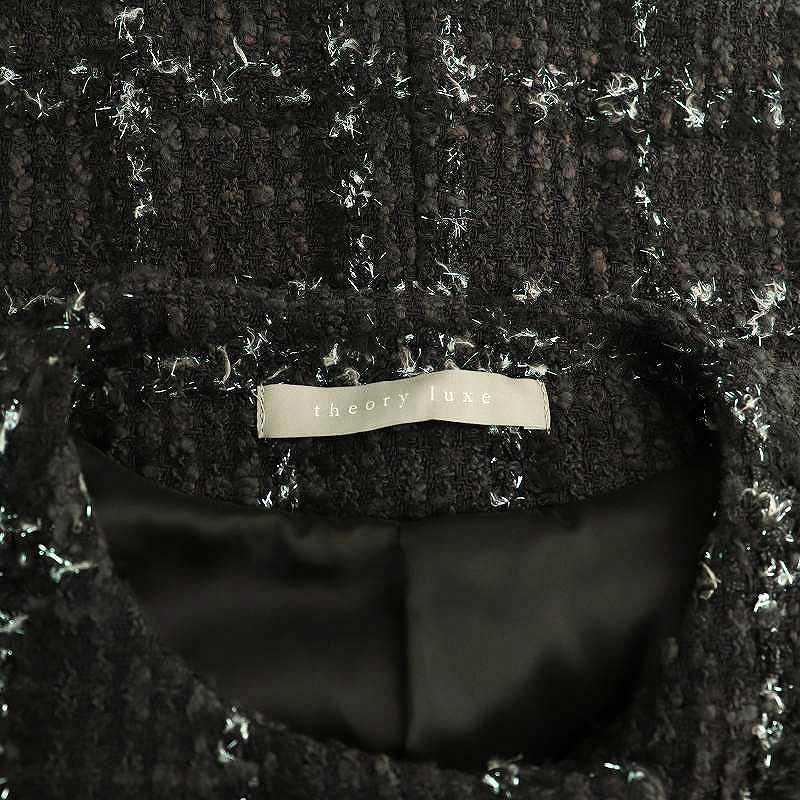 美品 Theory セオリー ノーカラージャケット 23SS ブラック M 2 theory luxe 23SS LIVE2 ノーカラージャケット Gill黒 - メルカリ