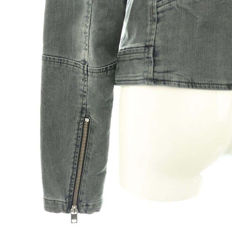 DIESEL グレーライダースジャケット100%コットン セール】メンズ バイカージャケット L-POP（ライダースジャケット