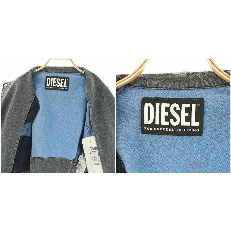 DIESEL（ディーゼル） デニムライダースジャケット ジップアップ XS 