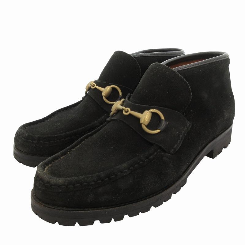 GUCCI グッチ ホースビット モカシンブーツ ローファー スエード