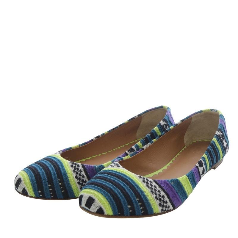 エムミッソーニ M MISSONI パンプス フラット ポインテッドトゥ 総柄