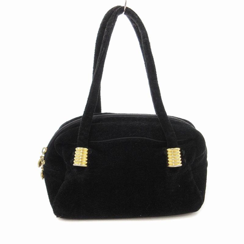 【美品】FEILER フェイラー　ハンドバッグ　ラウンド　ラメ　ブラック　希少 FEILER ハンドバッグブラック